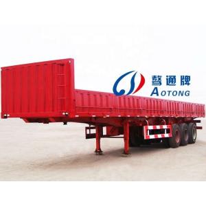Sale 40 Tons 600mm-1200mm Side Wall Fence Type Cargo Flat Lorry Truck Semi