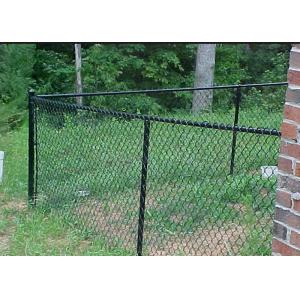 Diamond Hole Green Wire Fencing , Black Cyclone Fence Easy Assembled