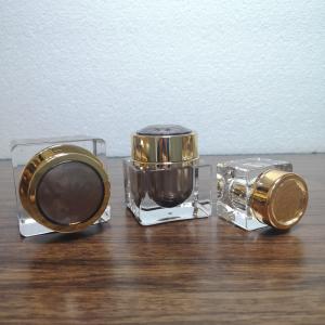 High quality 15g 30g 50g brown plastic PMMA acrylic glod plating cream jar