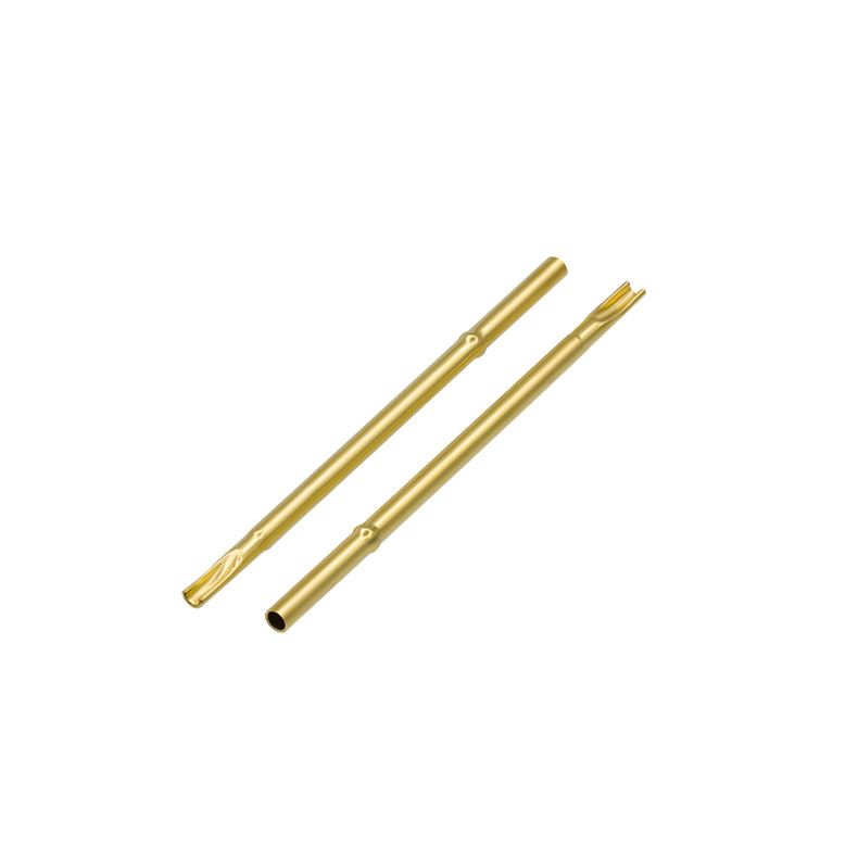 Gold Plated Spring Test Probe with Brass Barrel and BeCu Plunger for Precision