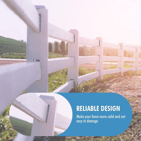 Galvanized Steel 2x4 Brackets for Wood Rail Heavy Duty MULTI Fence Bracket Repair Kit