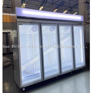 Supermarket 1-2-3-4 Door Ice Cream Cooler Upright Freezer