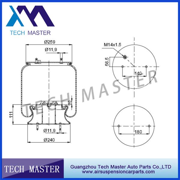 Scania 1440301 Rubber Air Spring / Truck Air Bag Suspension System