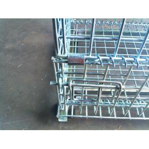 Transport Welded Steel Wire Mesh Pallet Cage With Cover Lid Protection