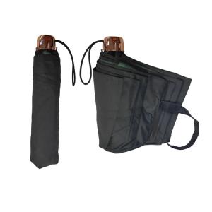 Windproof 3 Folding UV Protective Pongee Umbrella For Men