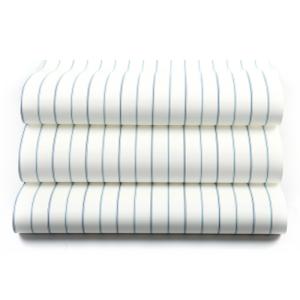 White And Blue Living Room Striped Wallpaper Strippable , Mediterranean Style