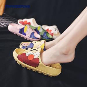 Regular Fit Female EVA Elmo Cartoon Printed Yeezy Slides