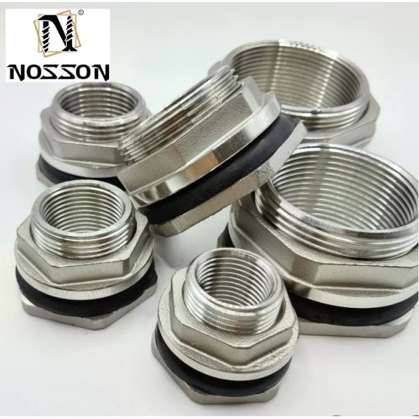 Stainless Steel SS304 Casting Bulkhead Tank Fitting with Nipple Connector Type 3/4" Female and Long-lasting Solution