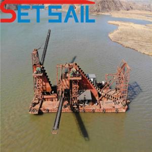 Quality Chain Bucket Sand Dredger for River Sand and Gold Dredging Depth 8m-28m High Capacity for sale