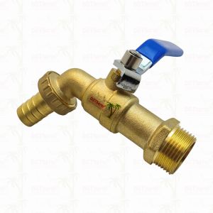 Gold Plated Heavy Duty Classic Blue Iron Handle Bibcocks Water Spout Faucet