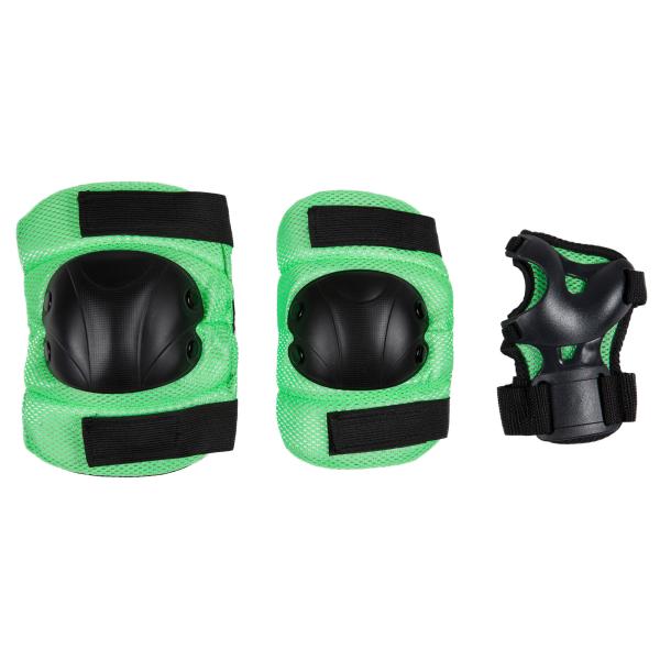 Buy Green 3 Pack Roller Skate Knee And Elbow Pads Skating Wrist Guards at wholesale prices