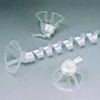 Clear Cup N Balloon Fasteners Balloon Cups Plastic Material With Ribbon