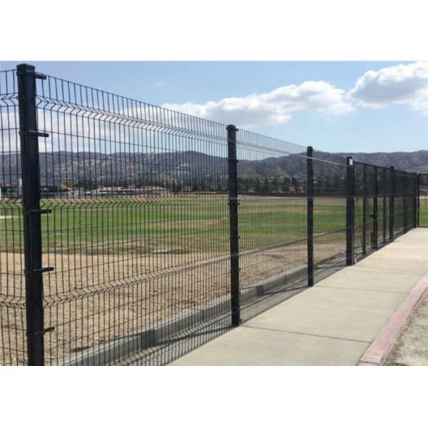 4mm Powder Coated Welded Mesh Fencing & Fence Post Gates For Oil Fields Security