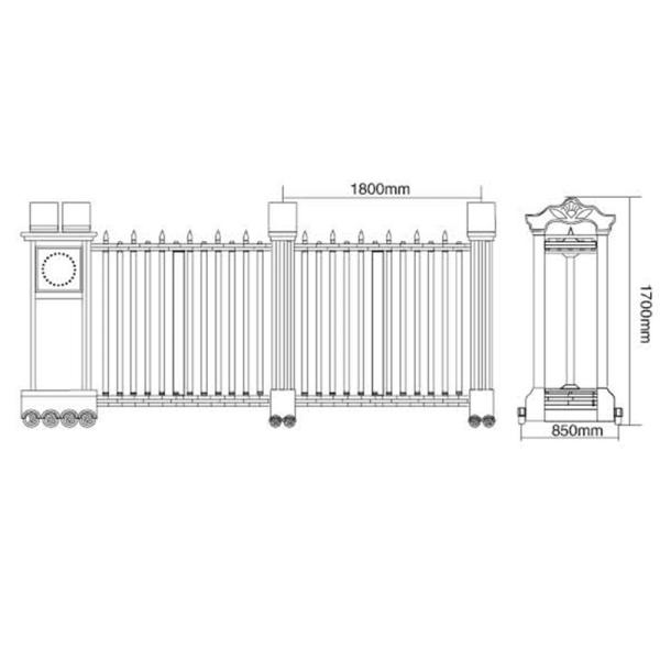 Anti - Theft Remote Control Electric Telescopic Door For Office Building
