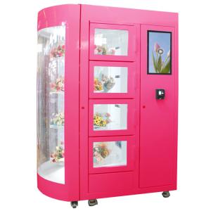 LED Lighting Rotating Bouquet Flower Vending Machine 24 Hours Smart Locker
