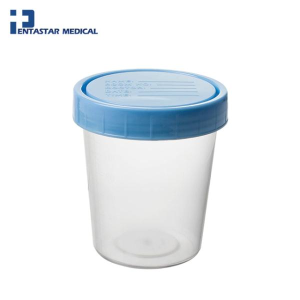4OZ Plastic disposable medical lab specimen cup sample container urine cup specimen cups with screw on lids