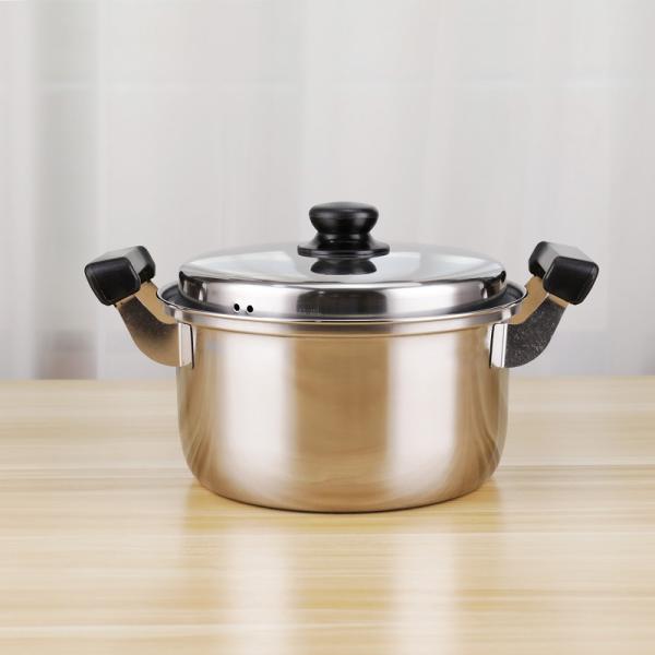 High Quality 5pcs Non Stick Stock Pot Stainless Steel 410 Cookware Cooking Set