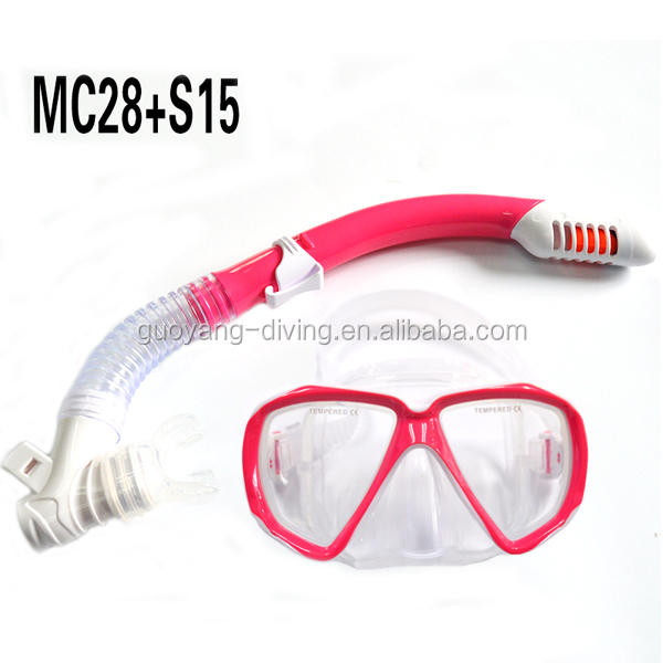 Tempered Glass Mask Lens Snorkel Set for Kids Dry Snorkel and Seaview Snorkel Included Snorkel Mask Set