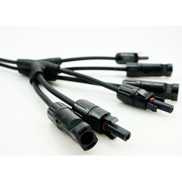 CE IP67 Solar Cable Splitter Coupler 3 in 1 T Branch Connectors Y Type