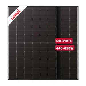 Quality LR5-54HTB 440-450M Full Black Hi Mo 6x PV Module 440W 450 Watt 445W Home Roof Solar Panel for sale