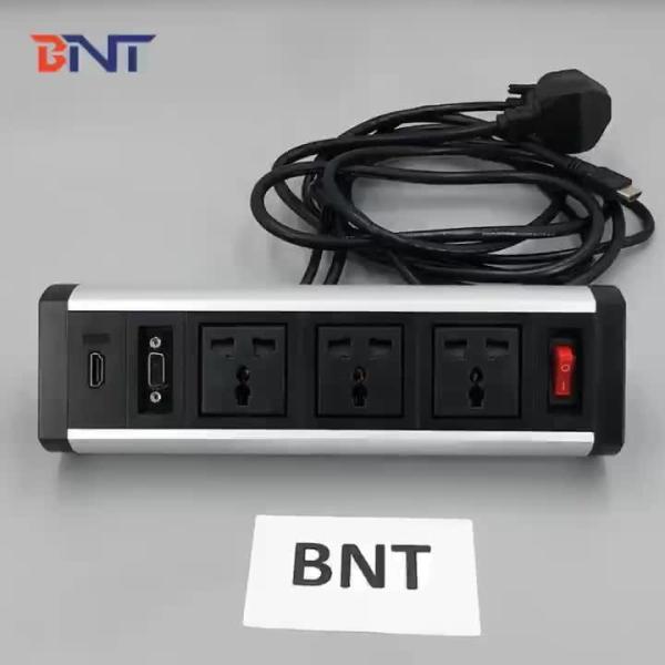 Buy Aluminum alloy office furniture multimedia clamp mount table socket at wholesale prices