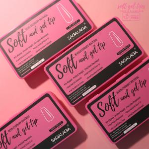 Almond Short Soft Gel X Nail Extension French Tip Box 500pcs Press on Short