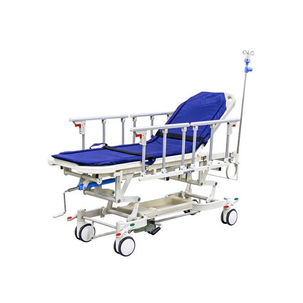 Buy Height Adjustable Manual Medical Emergency Stretcher Trolley For Patient at wholesale prices