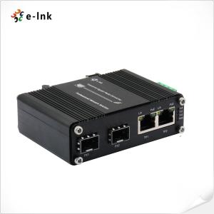 SFP 2 Ports Ruggedized Gigabit Industrial POE Switch 48 Volt -12 Volt