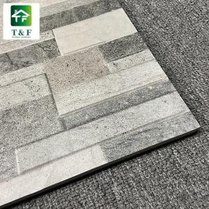 OEM Ceramic Plaid Floor Tiles 10mm Thickness Irregular Surface
