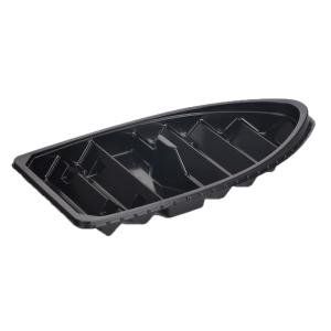 Boat Shape PS Plastic Sushi Tray Stackable Eco Friendly