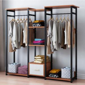 Modern Bedroom Wooden Clothing Rack Closet Hanging Rack Furniture For Home