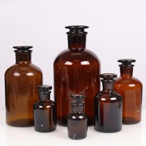 Antitear 8OZ Amber Reagent Bottle ISO Glass
