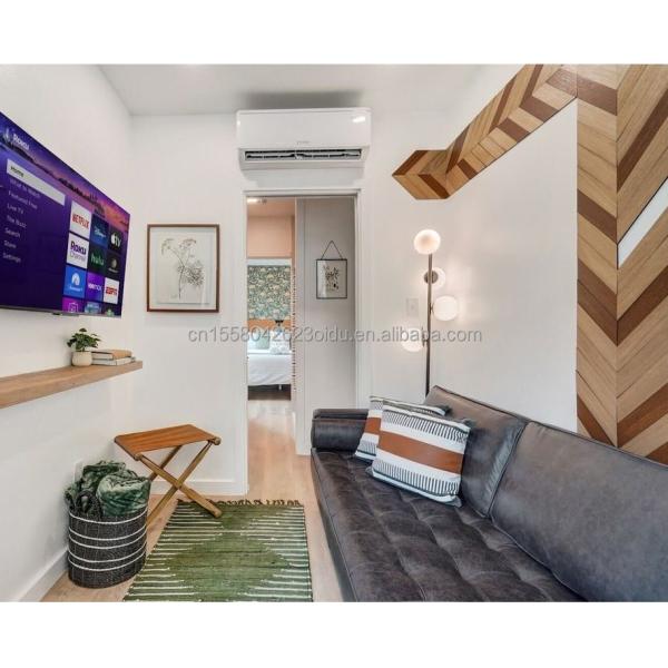 50/75/100mm Wave Sandwich Panel Wall Prefabricated Steel Container House for Hotel 20ft Wooden Prefabricated Family Apartment