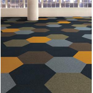 Unique Office Floor Tiles Hexagonal Pattern Low Noise Customized Color