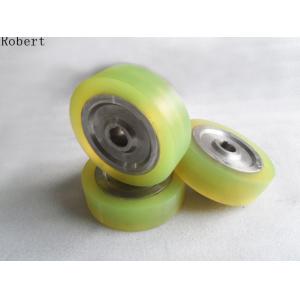 Polyurethane Coated Forklift Roller Wheels With Bearings Natural Color