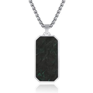 Customized Men's Forged Carbon Fiber Pendant Jewelry Necklace Fashionable