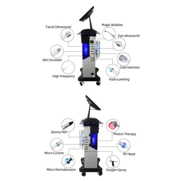 14 In 1 Oxygen Jet Peel Machine 300W Hydro Dermabrasion Facial Machine
