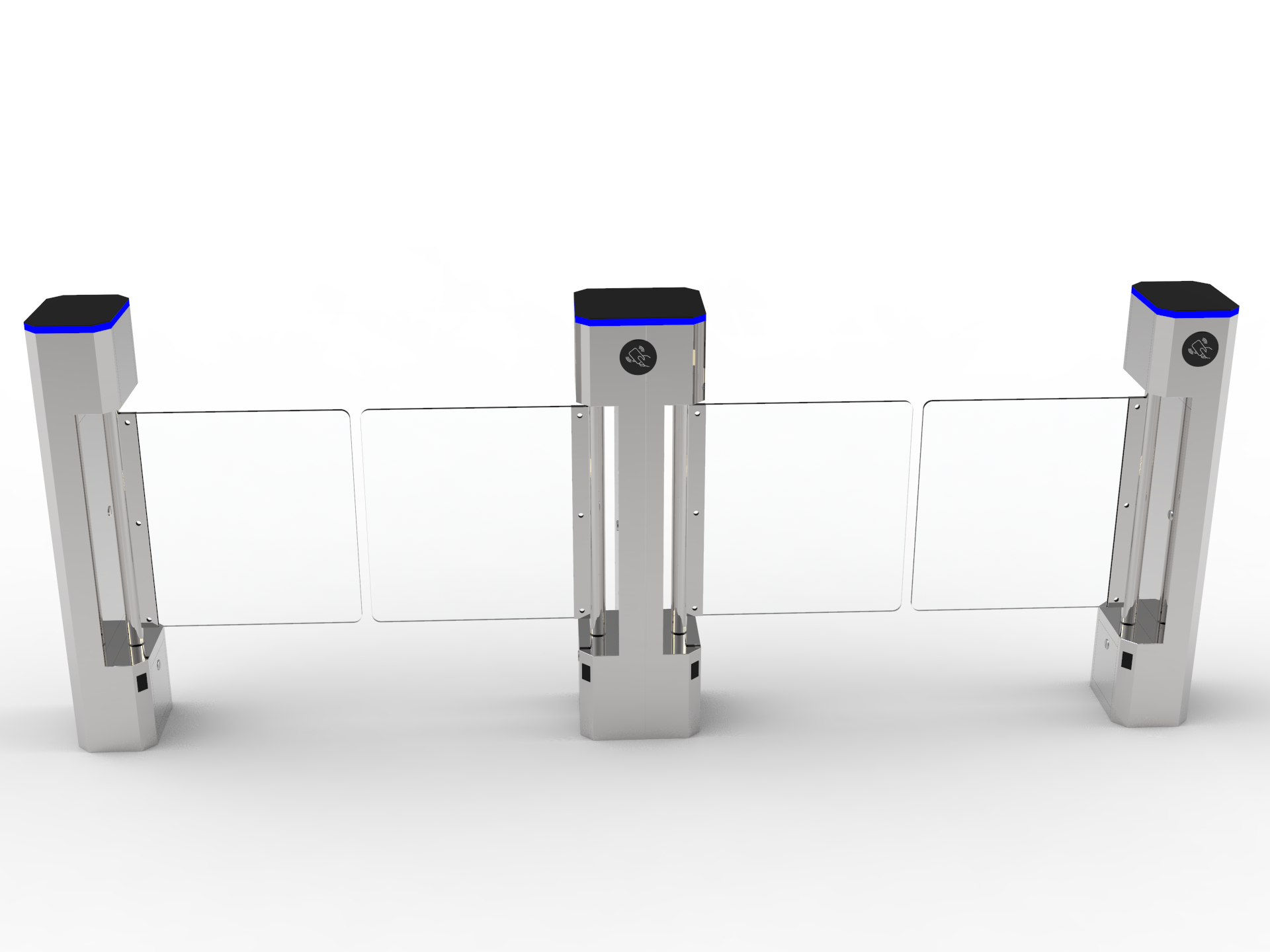 Stainless Steel Swing Barrier Turnstile with RS485/TCP/IP