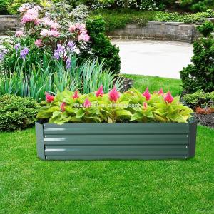Rectangular L240cm Galvanized Garden Beds For Outdoor