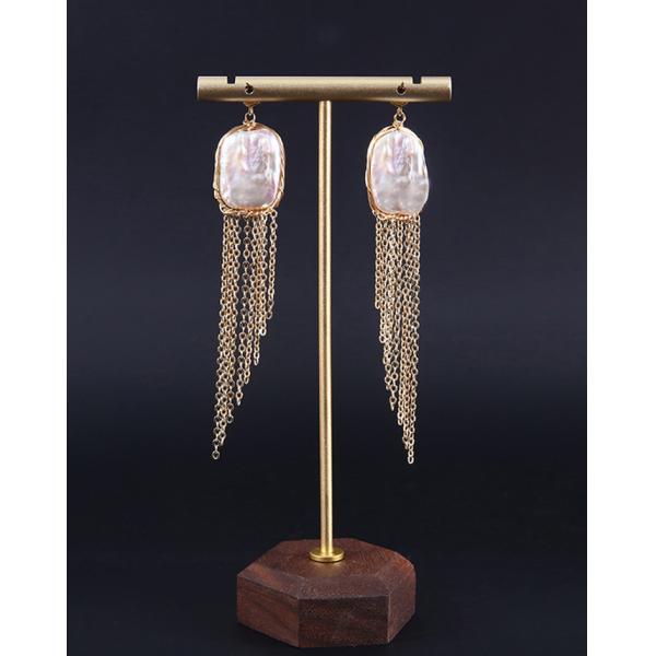 Natural Baroque Pearl Earring French Simple Pearl Stud Earrings Women Luxury Temperament Baroque Earring Wedding Gift