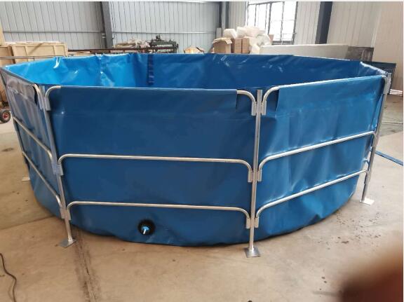 1500L High Opacity Removable Fish Pond , Plastic Ponds For Fish Farming Collapsible Fish Tank