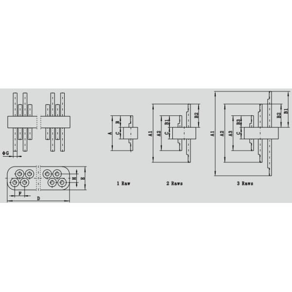 5 Pins Hermetic Glass To Metal Seal Connectors Kovar 4j29 Shell Material
