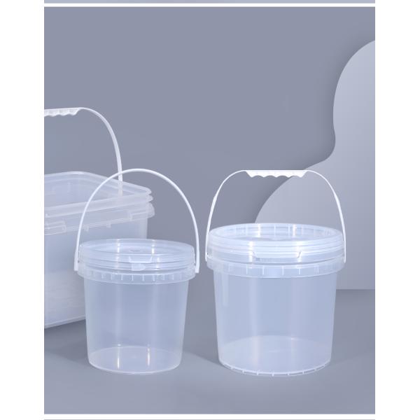 Customizable 1L-20L Clear Food Grade Snacks Milk Tea Packing Bucket With Lid for B2B
