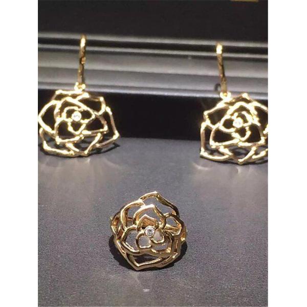 Buy Piaget diamonds of hollow  rose ring 18kt gold  with white gold or yellow gold at wholesale prices