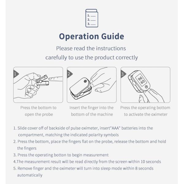 Accurate Medical Handheld Pulse Oximeter For Home Measure PR SpO2