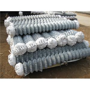 Green Pvc Coated Chain Link Mesh For Sports Venues , 50x50mm Chain Wire Fencing