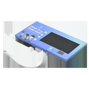 Custom print cardboard LCD video display with back stands for video point of