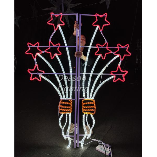 decorative street light pole led christmas lights