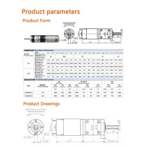 Diameter 28mm Planetary Gear Motor DC12 24V Reverse Rotatable