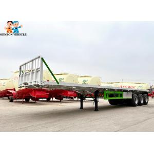 3 axles container flat bed semi trailer with twist locks
